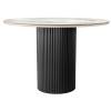 Стол Bradex Home Aura RF 0833 calacatte gold мрамор, черный 110x110x75 фото 2