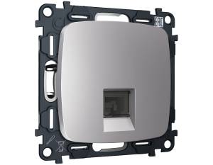 Комплект механизма компьютерной розетки Ambrella Volt MO MO512005 сталь матовый