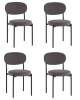 Набор из 4 стульев Stool Group Бриф SN AV 477-C89-9005-K темно-серый