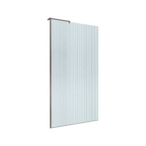 Душевая перегородка BelBagno UNO-L-1-TB-100-FL-GM профиль оружейная сталь, стекло рифленое, 100x200