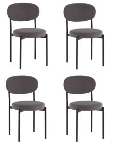 Набор из 4 стульев Stool Group Бриф SN AV 477-C89-9005-K темно-серый