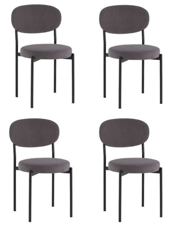 Набор из 4 стульев Stool Group Бриф SN AV 477-C89-9005-K темно-серый