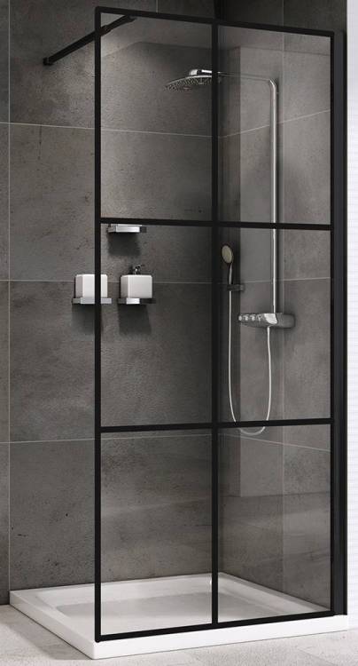Душевая перегородка Abber Immer Offen AG62120B8 Черный