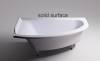 Ванна из искусственного камня Астра-Форм Анастасия 182x125 Solid Surface, левая, белая матовая