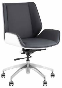 Кресло компьютерное Stool Group TopChairs Crown SN A312-A 8386-16  white back серо-голубой, белый