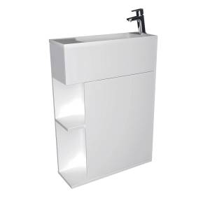 Тумба с раковиной 1MarKa Stretto У94717 60 см, белый
