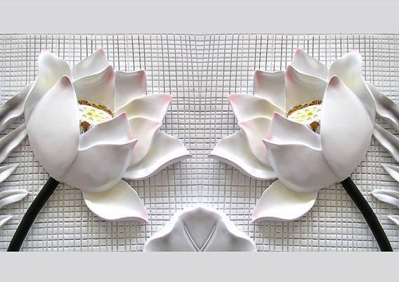 3D Фотообои Artegrafico «Лотосы на плитке» BR-009 песок