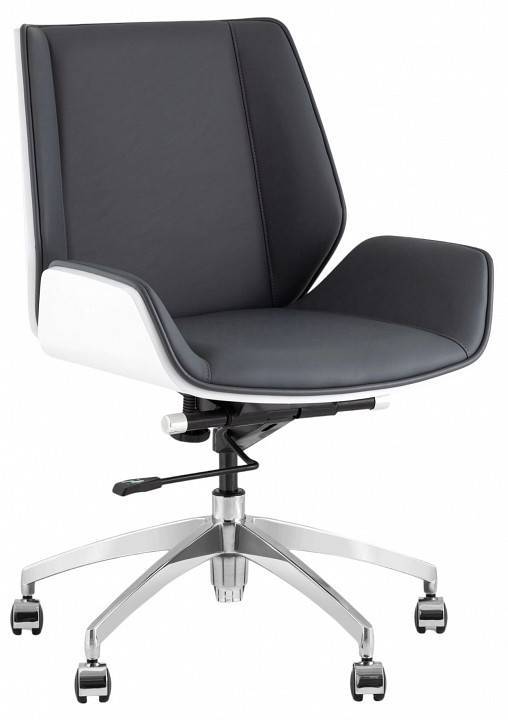 Кресло компьютерное Stool Group TopChairs Crown SN A312-A 8386-16  white back серо-голубой, белый