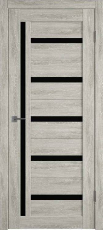 Межкомнатная дверь Владимирская Фабрика Дверей Atum 18 Lin Vellum стекло Black Gloss 800x2000