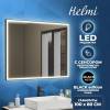 Зеркало Teymi Helmi Black Edition T20306IR с подсветкой, сенсор на взмах, 100x80 фото 2