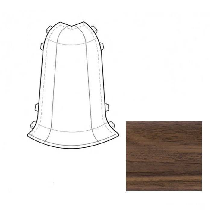 Наружный (внешний) угол LinePlast Тёмный Орех L017 58 мм