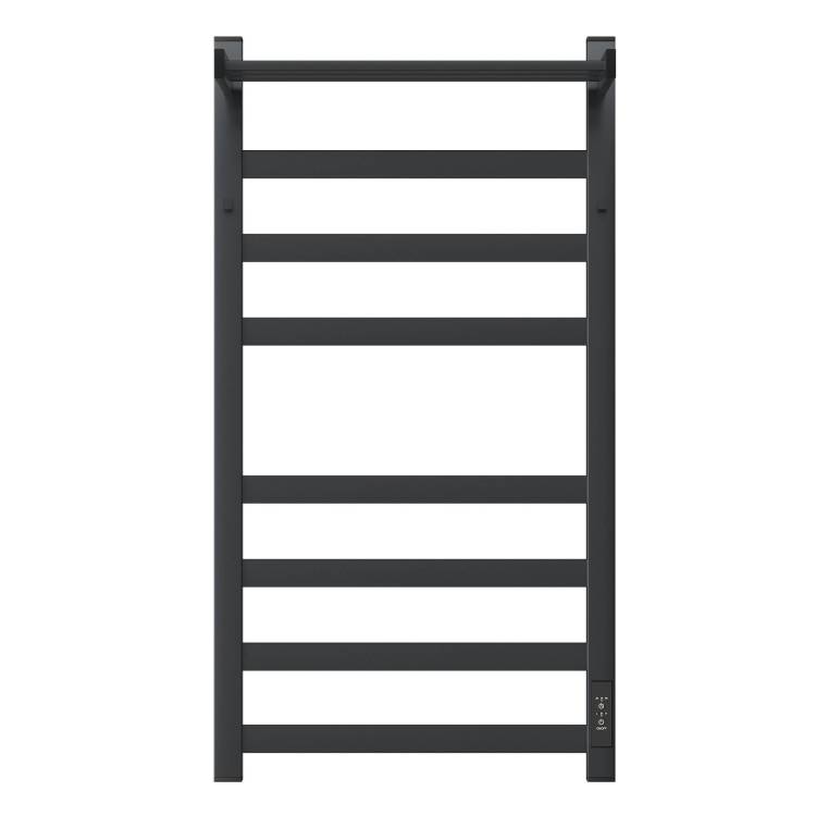 Полотенцесушитель электрический Apextermo Терра TR11184GF с крючками и полкой, графит металлик, 80x40