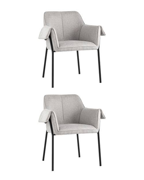 Набор из 2 кресел Stool Group Бесс FDC9469P BEL-40 X2 светло-серый