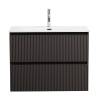 Тумба с раковиной BelBagno UNO-MINI 80 подвесная, Темно-Серый Матовый