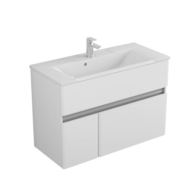 Тумба с раковиной Veneciana Adel 100 510004 белый глянец