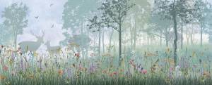 Бесшовные Eco обои Ortograf Flora 31267 Green forest Жемчуг ОЕ-Р3