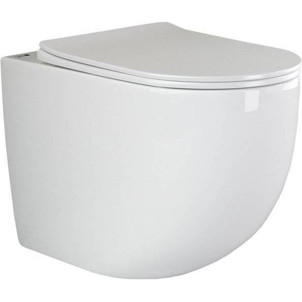 Унитаз приставной Ceramica Nova Mia CN1810 безободковый, с крышкой-сиденьем микролифт