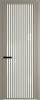 Межкомнатная дверь Profil Doors 3 AGP цвет профиля Никель матовый, стекло безопасное 6 мм белый триплекс 600x2000