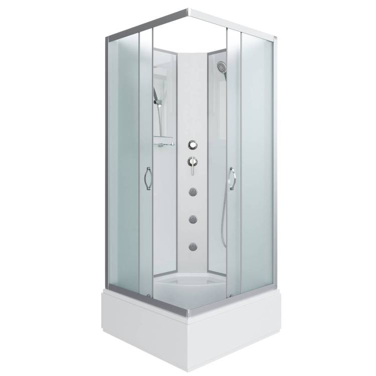 Душевая кабина Niagara Classic NG-1108-14BKG (900x900x2000) со средним поддоном (26см), с полкой