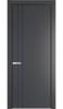 Межкомнатная дверь Profil Doors 12 PA полотно Графит, профиль черный, алюминиевый молдинг 3мм 700x2000