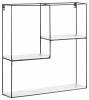 Полка навесная Stool Group Square FDC9684 bl w/m черная, белый мрамор 50x10x50