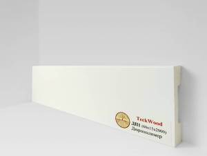 Плинтус Дюрополимер TeckWood ДП1 Белый 2000x60x15