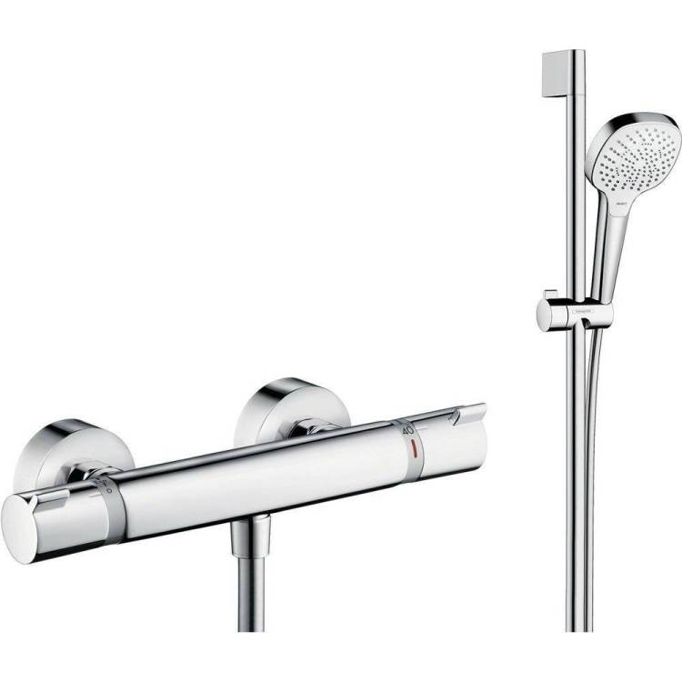 Душевой комплект Hansgrohe Ecostat Comfort 13116000 термостат + Душевой гарнитур Croma Select E Multi 26590400