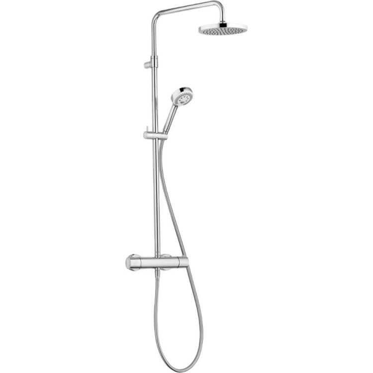 Душевая стойка Kludi Logo 6809205-00 Dual Shower System, хром, с термостатом