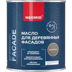 Масло для деревянных фасадов Neomid Facade шелковисто-матовое палисандр 0.75 л