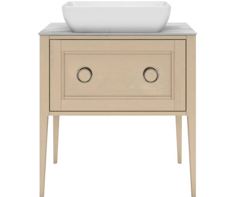 Тумба с раковиной Kerama Marazzi Plaza капучино, тумба PL.CN.80.1+1\CAP.M + рак. PLR.wb.60