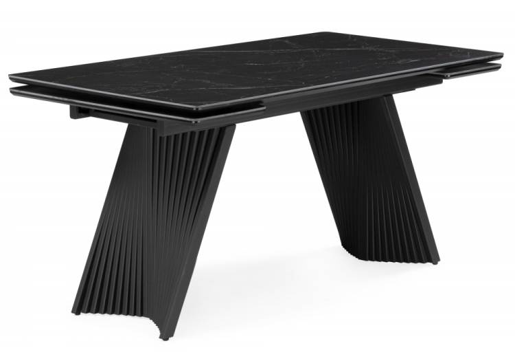 Стол Notta Вейв 626002 shakespeare black, черный 140(200)x80x75