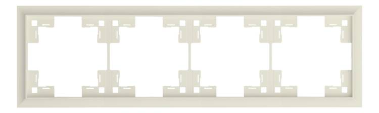 Четырехместная рамка Rikett Classic 35940 MC кремовый сатин