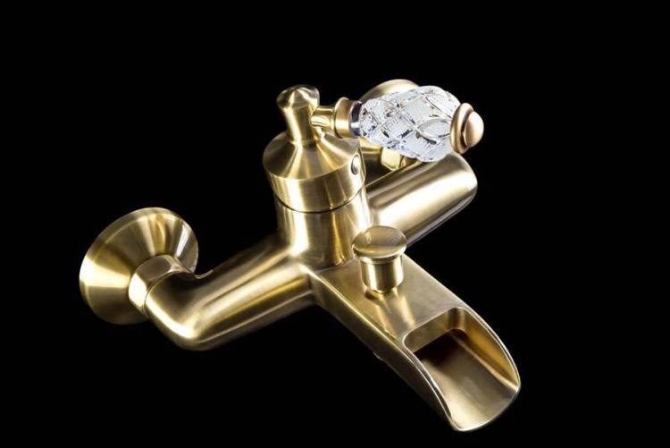 Смеситель для ванны Boheme Vogue Crystal 203-CRST бронза