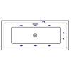 Акриловая ванна Excellent Heaven Slim 180x80 "LINE" (хром) фото 2