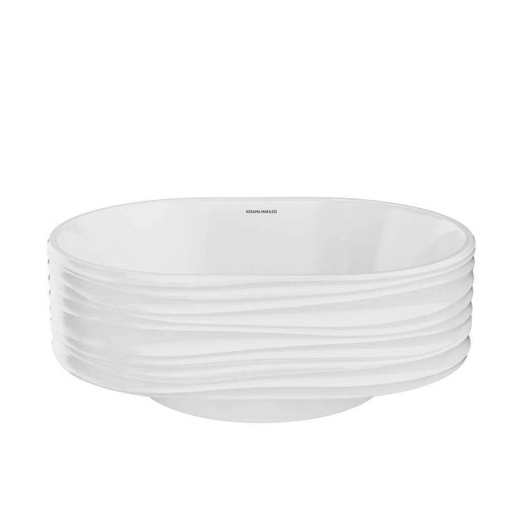 Раковина Kerama Marazzi Sabbia SA.wb.50/WHT Artbasin накладная, 50 см, белая глянцевая