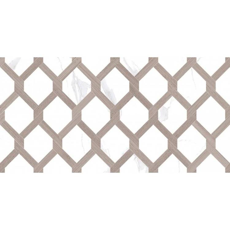 Декор Laparet Statuario 00-00-5-08-00-17-2466 Табачный Узор 20x40