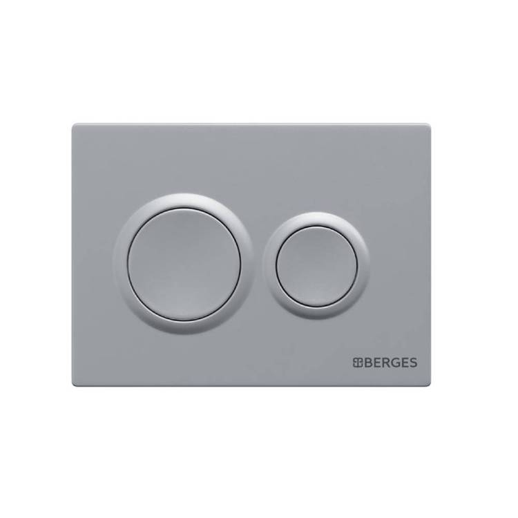 Кнопка смыва Berges Wasserhaus Novum 40062 для инсталляции Novum O2, матовый хром