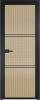 Межкомнатная дверь Profil Doors 3 AX цвет профиля Черный, стекло безопасное 6 мм мору золото 700x2000