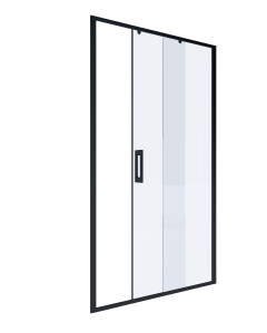 Душевая дверь в нишу Alex Baitler AB61B140 профиль черный стекло прозрачное, 140x200