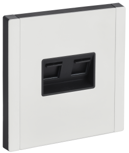 Розетка телефонная RJ11+Ethernet RJ45 IEK Forte&Piano FP-KT20-O-1-M-K01 белый