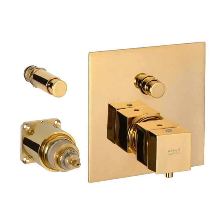 Смеситель для душа Remer Q-Elegance QT09KBDO золотой глянцевый