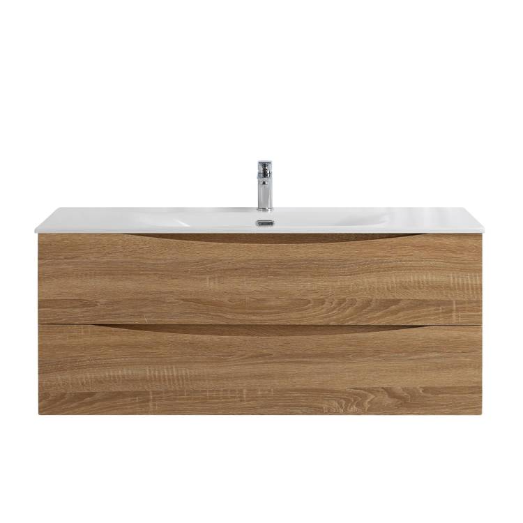 Тумба под раковину BelBagno MARINO-CER-N-1200-2C-SO-WO-P с двумя выкатными ящиками, Rovere Bianco, 119.6x50x45.5