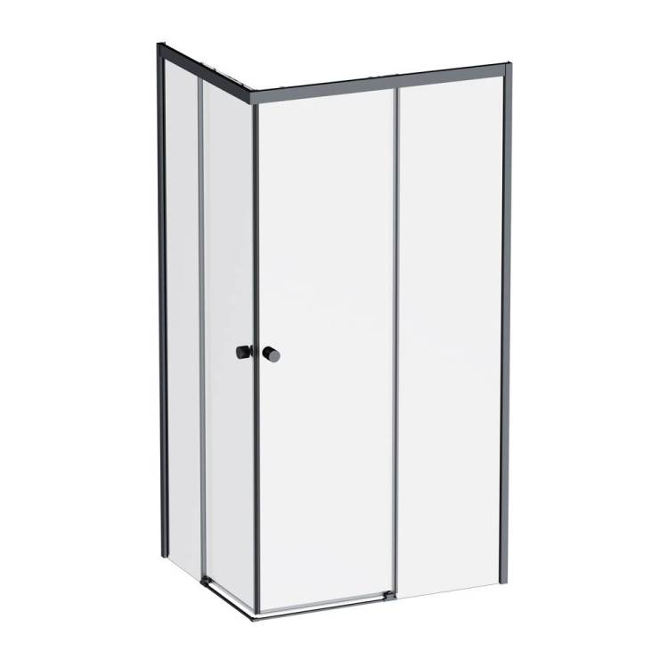Душевой уголок AM.PM X-Joy W94G-403-100280-BТ1К профиль черный матовый, стекло прозрачное, 100x80
