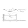 Раковина Uperwood Foster Quartz 291030043 черная матовая, космос, 90x45.5 фото 6