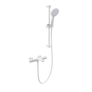 Смеситель для ванны Wonzon & Woghand WW-C2021-A-MW термостатический, с душевым гарнитуром, белый матовый