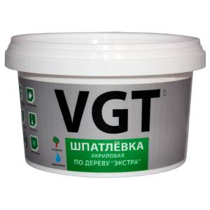 Шпатлевка по дереву акриловая универсальная VGT ЭКСТРА дуб светло-серый 400 гр