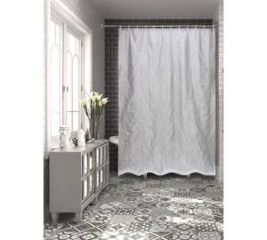 Штора для ванной Bath Plus LC1402-1S Маленькие кольца, 180x200, серый