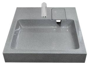 Раковина Stella Polar Солярис SP-00001679 на стиральную машину, серая, 60x50