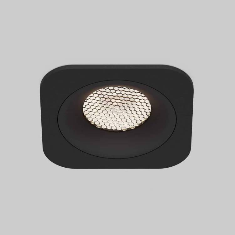 Встраиваемый точечный светодиодный светильник Elektrostandard Tetro 15276/LED 10W 4000K черный IP44