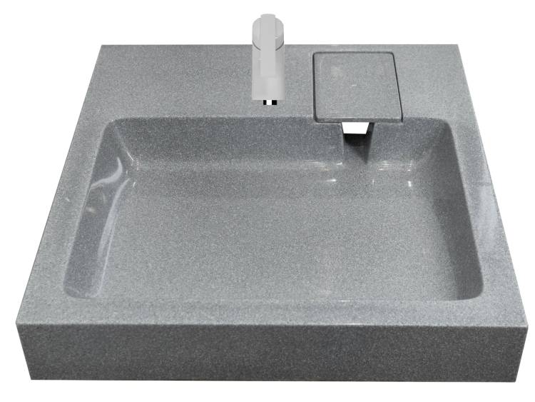 Раковина Stella Polar Солярис SP-00001679 на стиральную машину, серая, 60x50